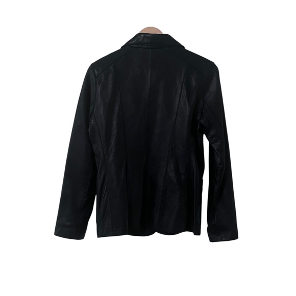 Marc New York By Andrew Marc Women's Black Long Sleeve Leather Jacket Size S - Picture 2 of 4